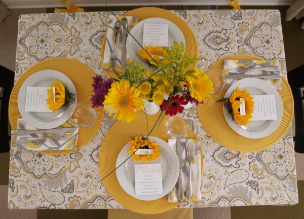Tablescape from above